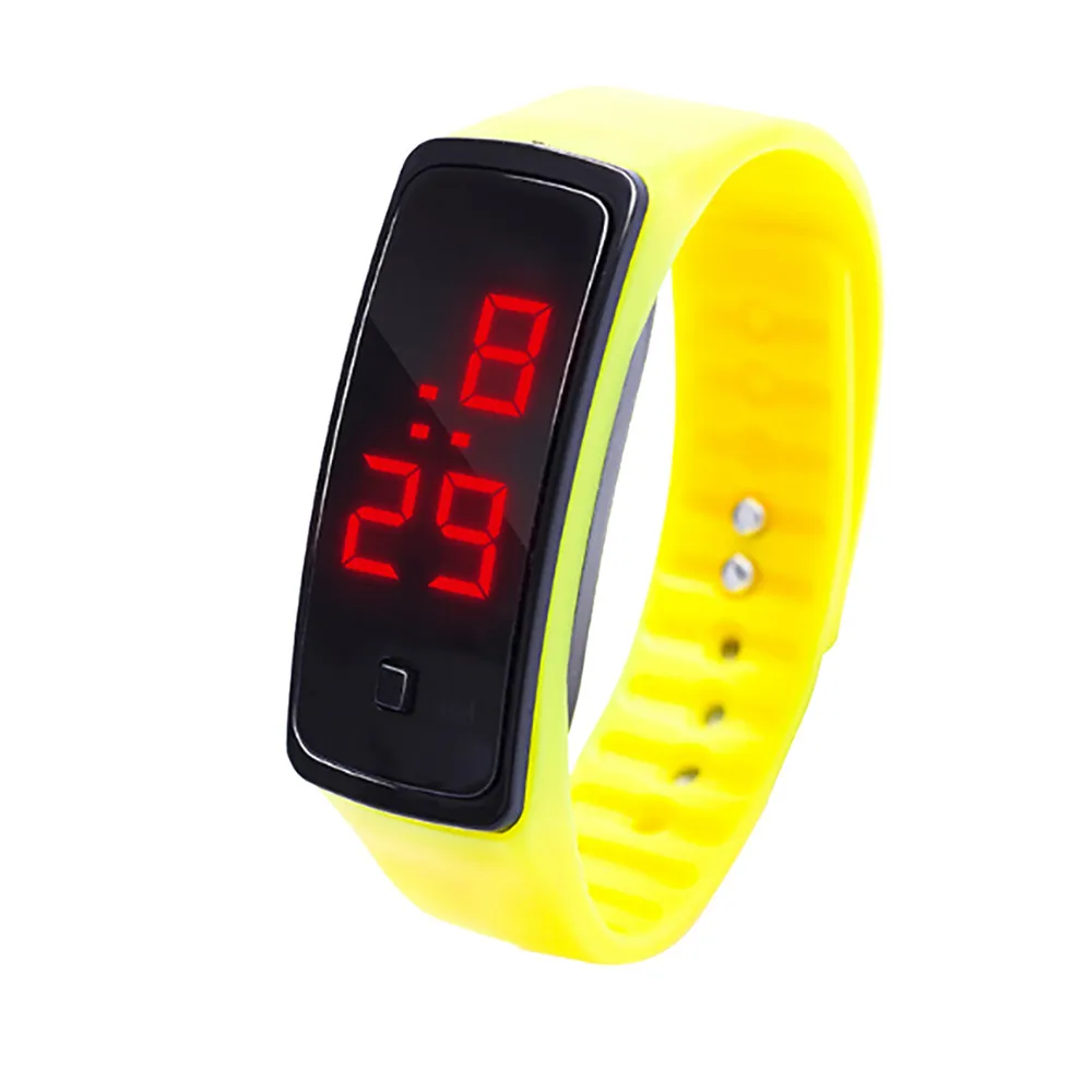 

Fashion Men Women Casual Sports Bracelet Led Digital Display Bracelet Watch Children's Silicone Wrist Watch For Children Kids