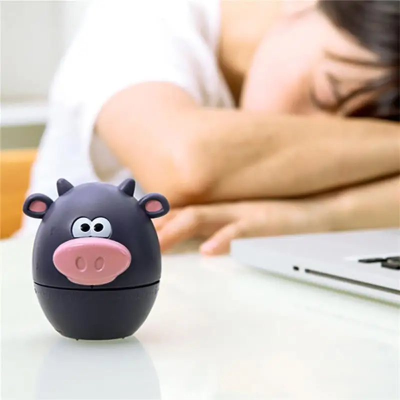 Милая мультяшная корова медведь пластиковый кухонный таймер механические