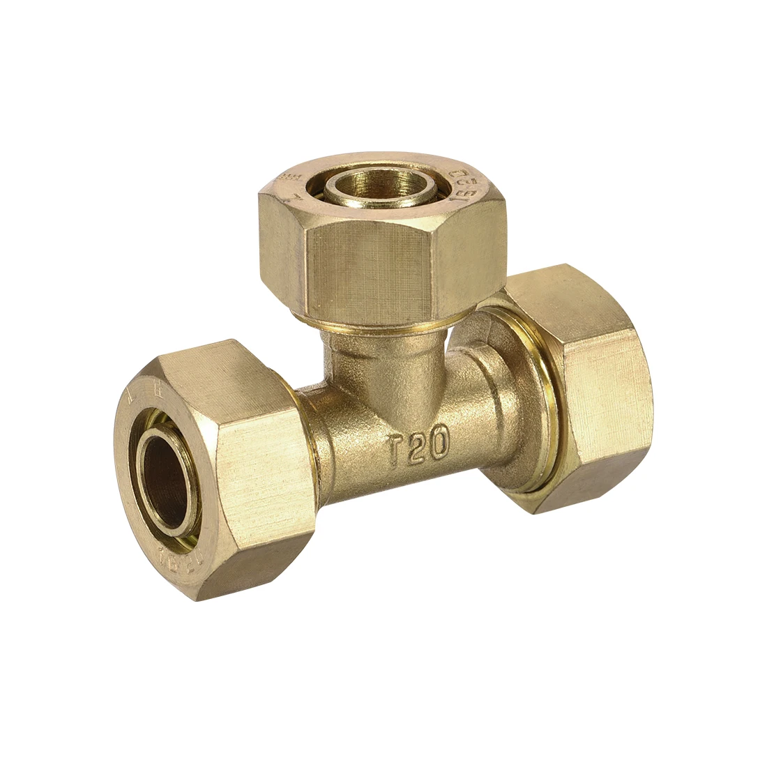 Латунная компрессионная трубка uxcell 5/8x5/8x5/8|Фитинги для труб| |