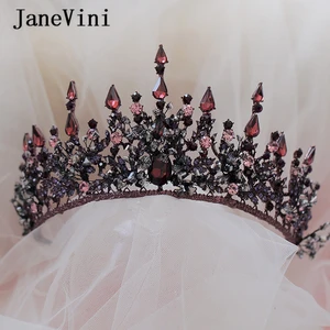 JaneVini Vintage Baroque Luxury Bridal Tiaras and Crowns Crystal Princess Pageant Headwear Wedding Jewelry Hair Accessories 2019 JaneVini Vintage Baroque Luxury Bridal Tiaras and Crowns Crystal Princess Pageant Headwear Wedding Jewelry Hair Accessories 2019