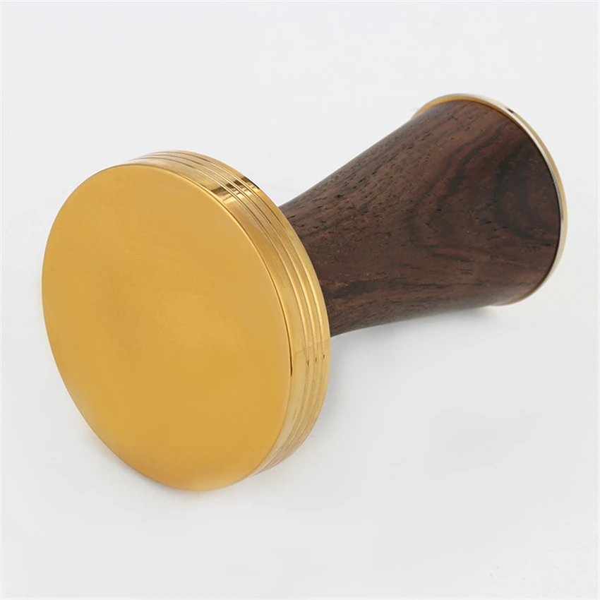 58 мм кофе тампер твердые деревянные ручки порошок молоток 304 нержавеющая сталь