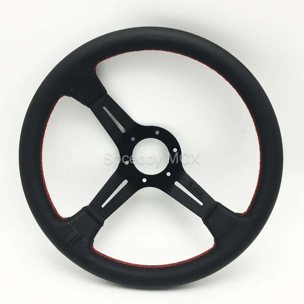 Универсальное высококачественное новое рулевое колесо 14 дюймов 13 кожаное