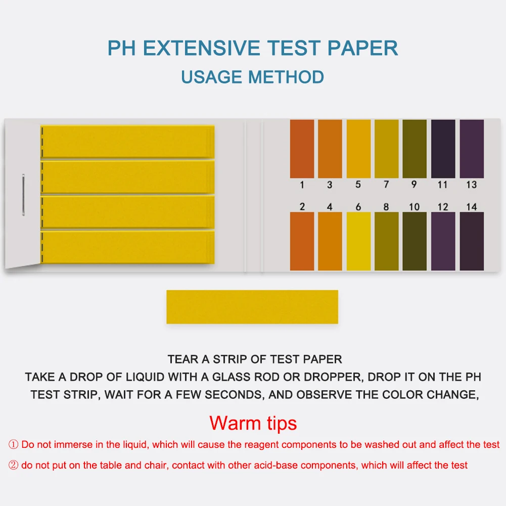 

Water Quality Test Paper Range 1-14 PH Value Alkalinity Hardness Tester Strip Tester Paper Water Soilsting Kit