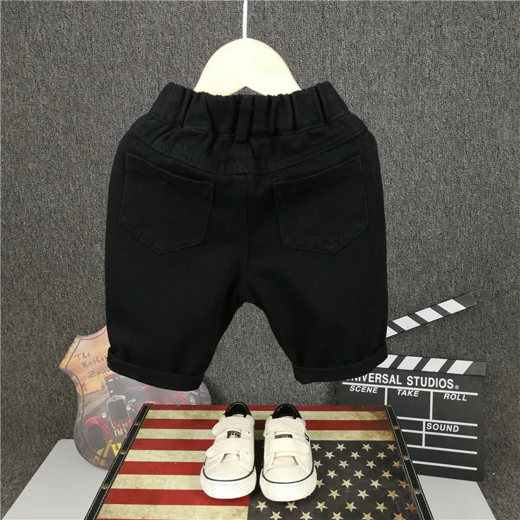 Новые модные джинсы для маленьких мальчиков короткие штаны шорты с дырками