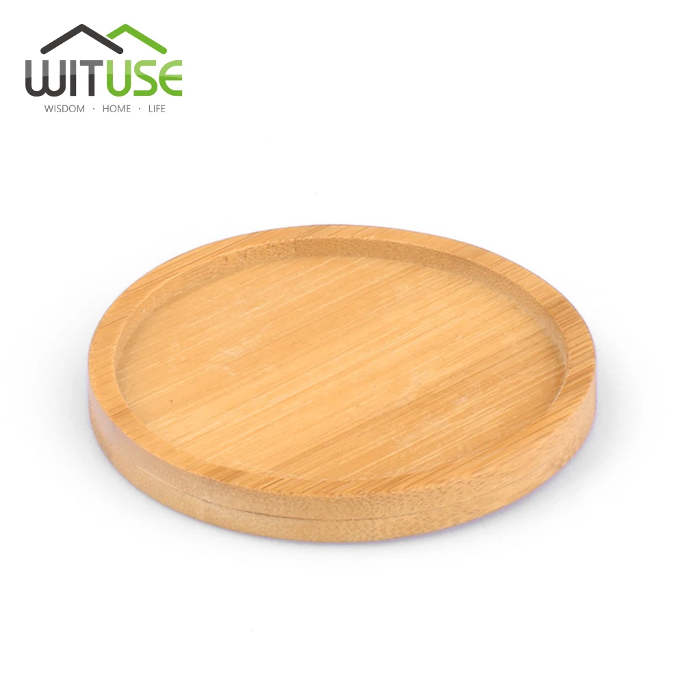 

Bambu Square Bamboo Plates Flower Stand Round Bowls For Succulents Pots Trays Base Stander Garden Decor Plant Stand Planters