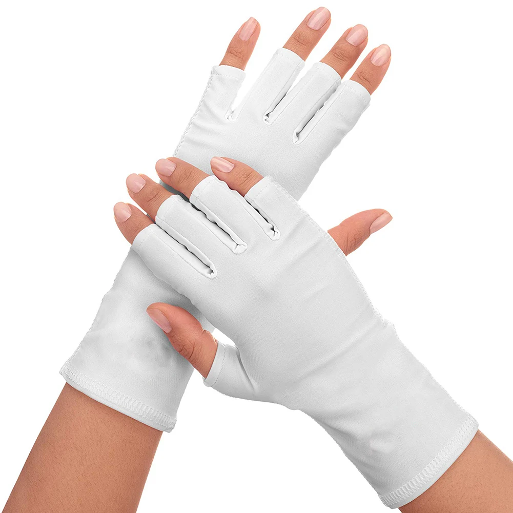

1Pair Nail Lamp UV Led Light Shield Glove Anti Uv Glove Sunblock Protection Shield Driving Gloves Manicures Nail Art Dryer Tools