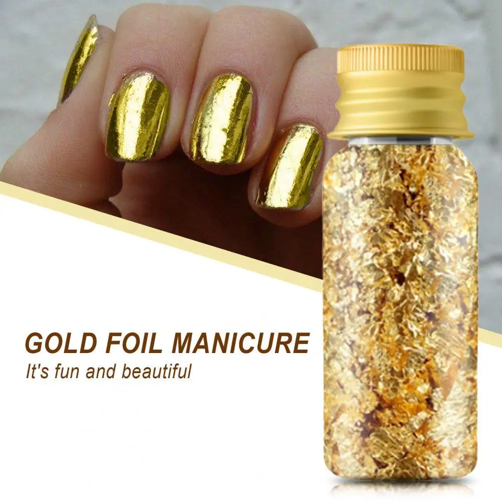 

Fun Easy to Use Nail Ornament Transfer Gold Color Foil Sticker for Party