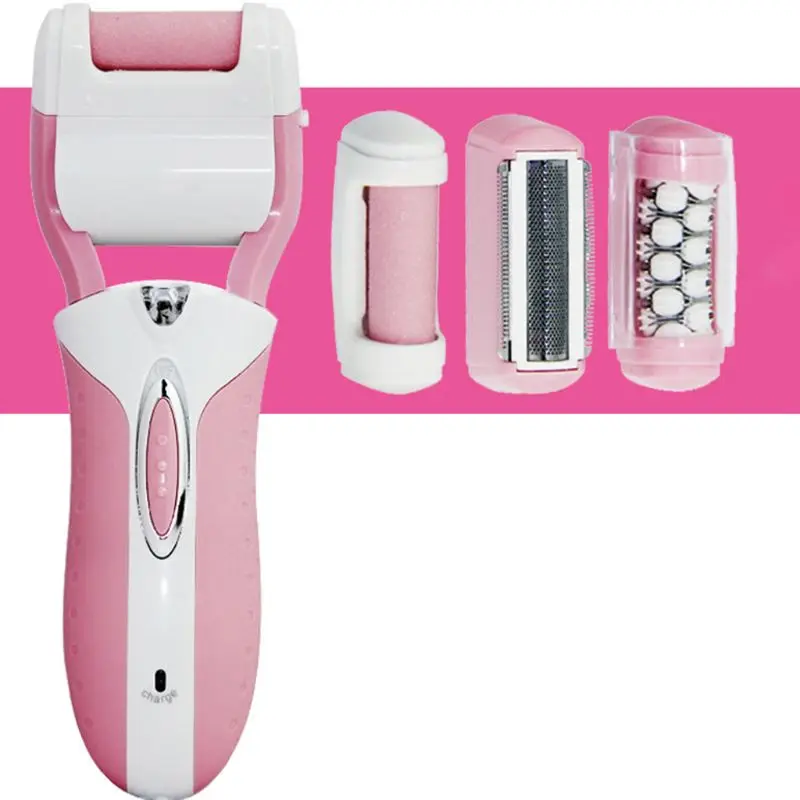 

3 In 1 Electric Epilator Hair Removal Painless Shaving Bikini Trimmer Foot File Pedicure Tools