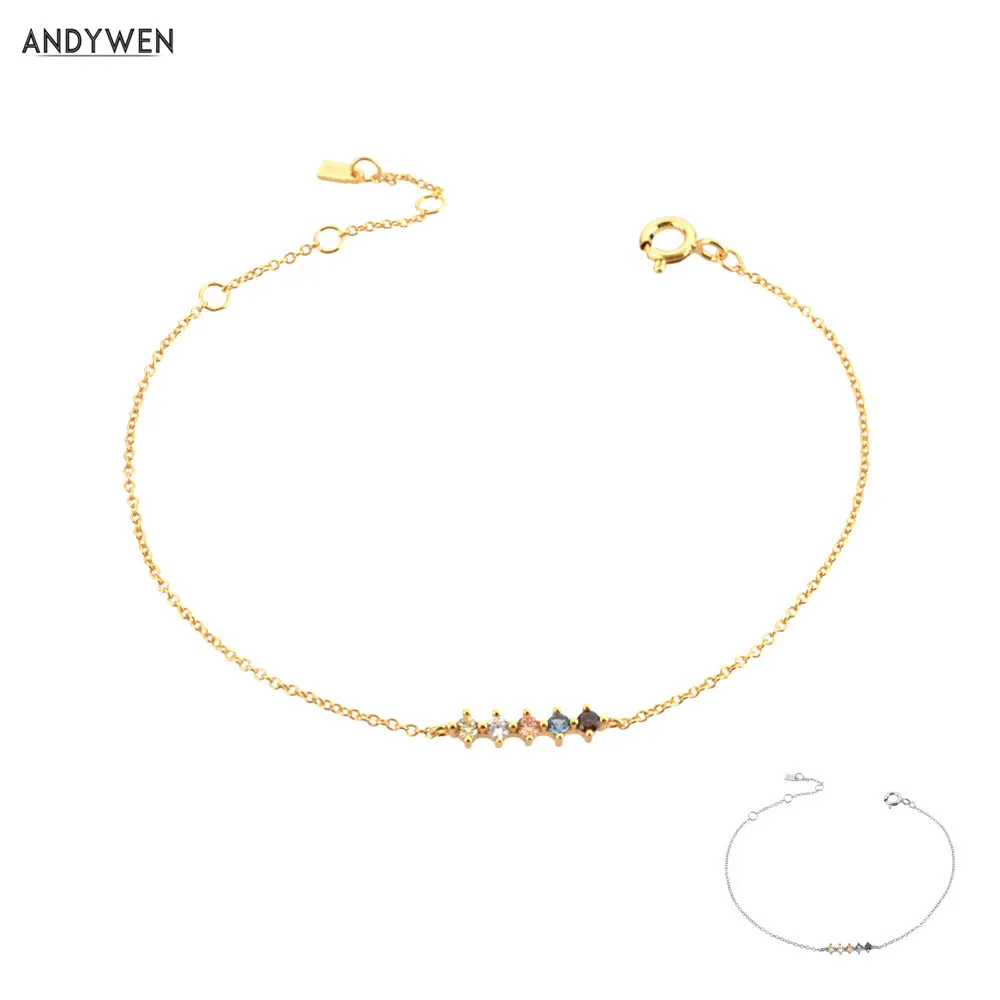 Женский браслет-цепочка из серебра 2021 пробы с цирконами | Украшения и аксессуары