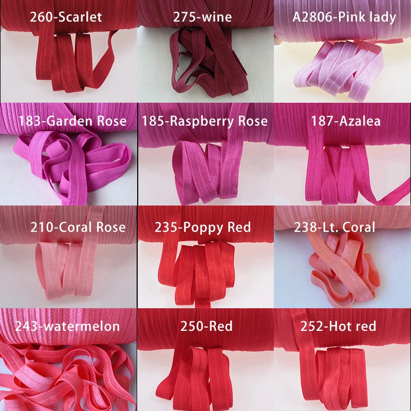 100 ярдов/партия однотонная эластичная лента для завязывания волос 5/8 дюйма