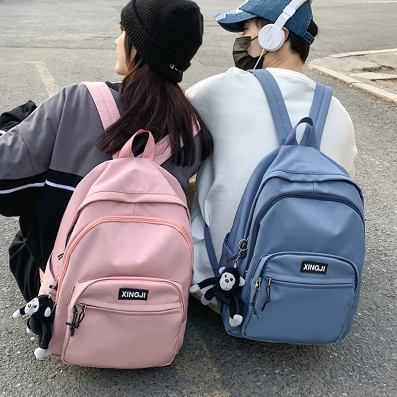 

Рюкзак женский, нейлоновый, однотонный, водонепроницаемый, для путешествий, для мальчиков и девочек-подростков, для ноутбука