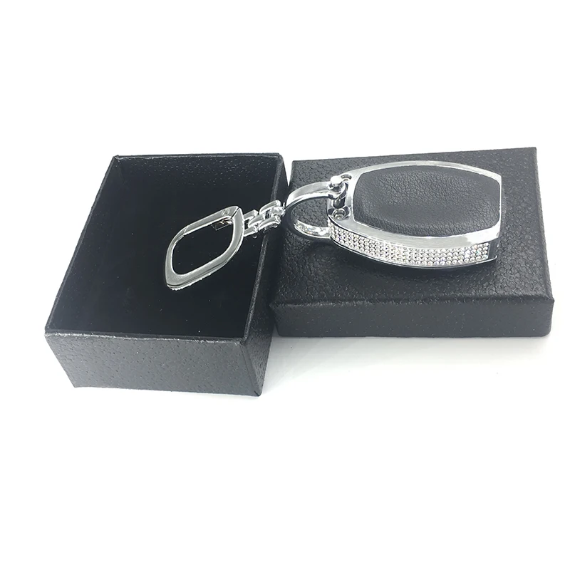 Алмазный Серебряный цинковый сплав кожаный чехол для автомобильного ключа Mercedes