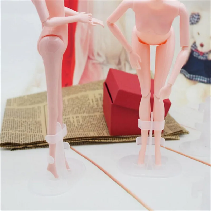 

Christmas Gift 10pcs/lot Doll Accessories Doll Support Leg Holders Transparent