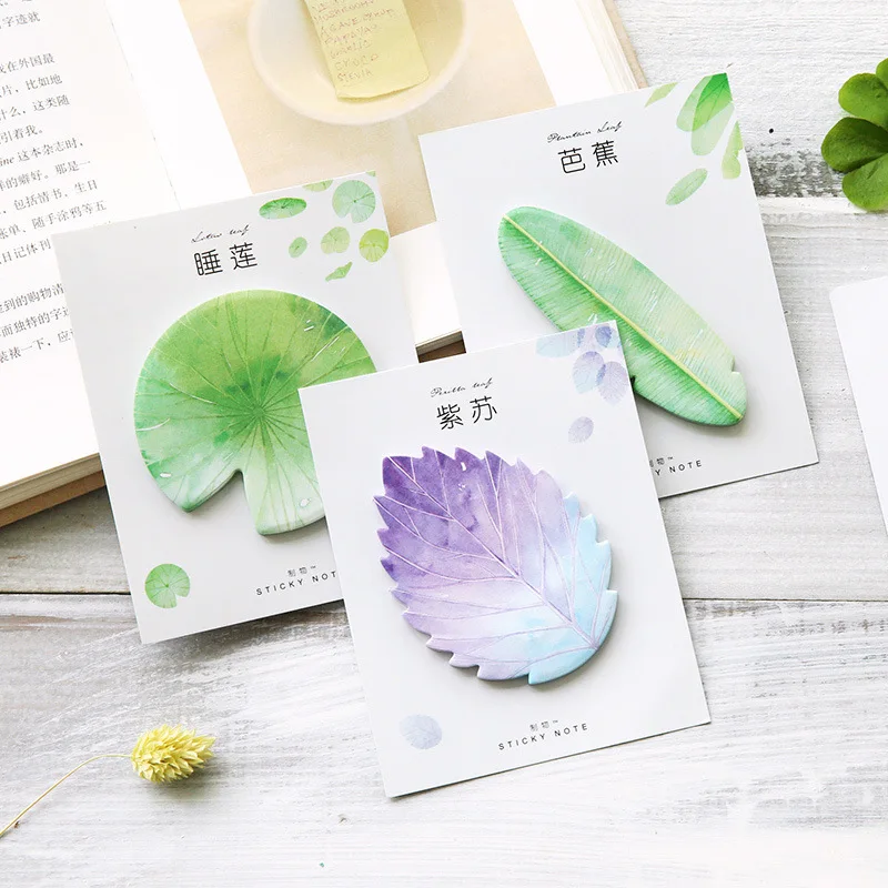 

Leaf Post It Notes, 1bag/30 Sheets Book Self-adhesive Record