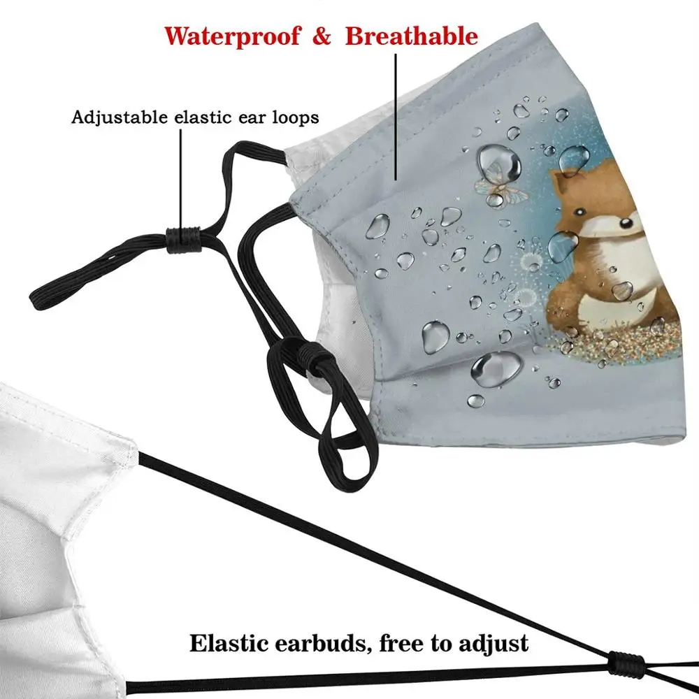 Моющаяся Пылезащитная маска для рта с принтом лисы лиса животное малышей милые