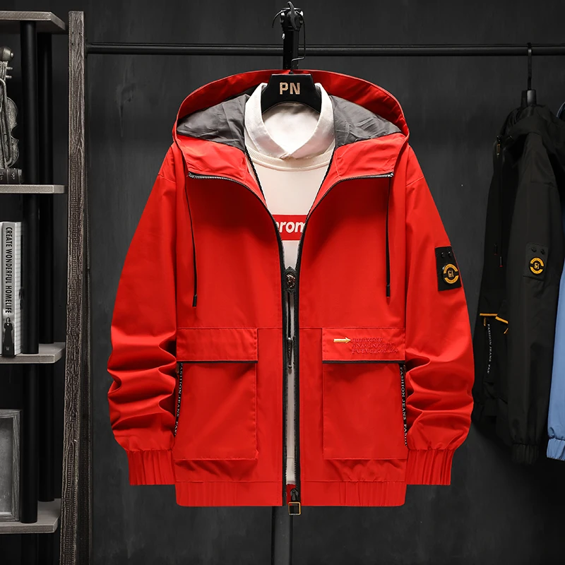 2020 Мужское пальто с капюшоном Повседневная одежда куртка ветровка пилот Мужская