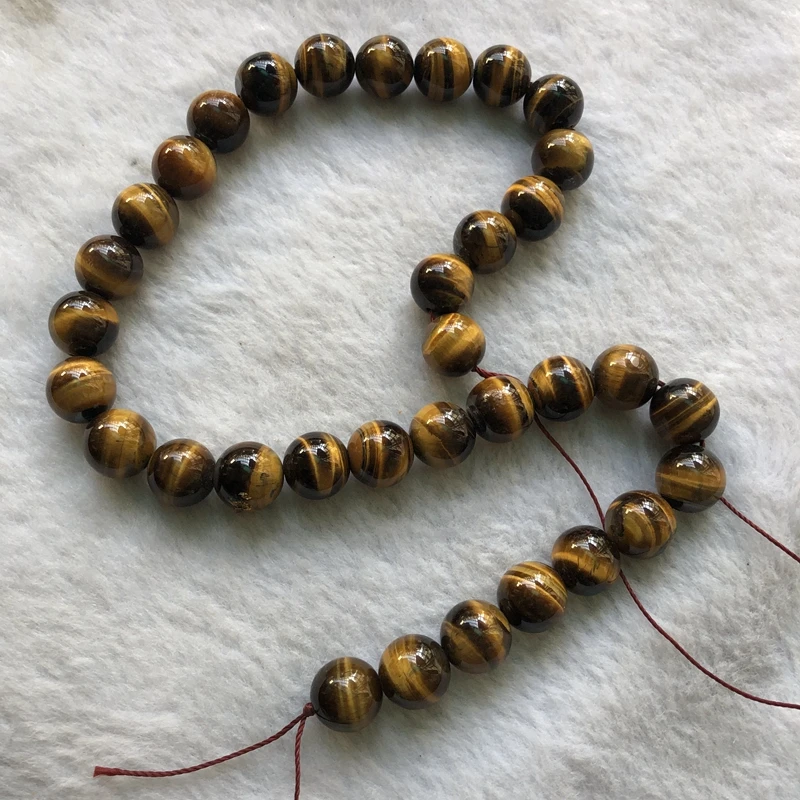 

Бусины тигровый глаз круглой формы, бисер диаметром 6 мм, 8 мм, 10 мм, 12 мм, из натурального золотистого АА качественного камня, 1 струна, для ювелирных изделий