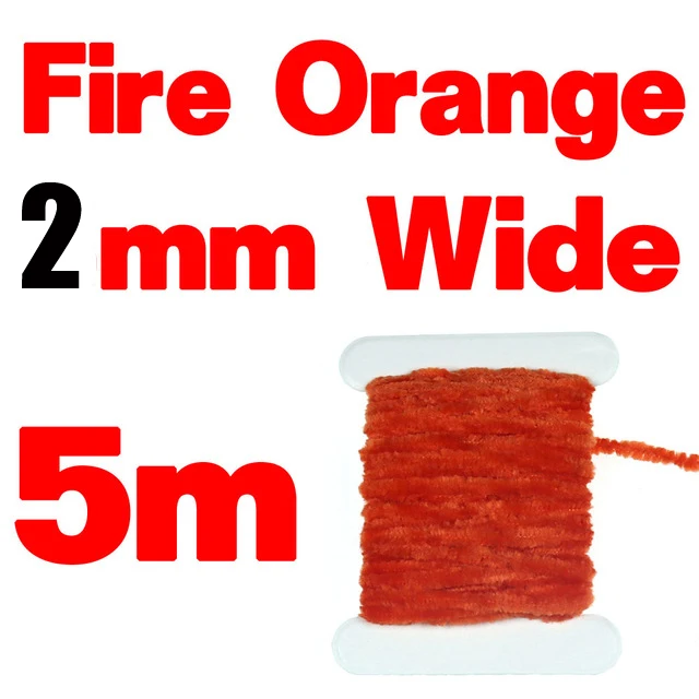 Fire Orange Wifreo 2 мм 3 мм завязывание мушек синель для шерстяных червей пиявки Стример Летать завязывание материал тела цвет красный черный оливковый желтый - Цвет: Fire Orange