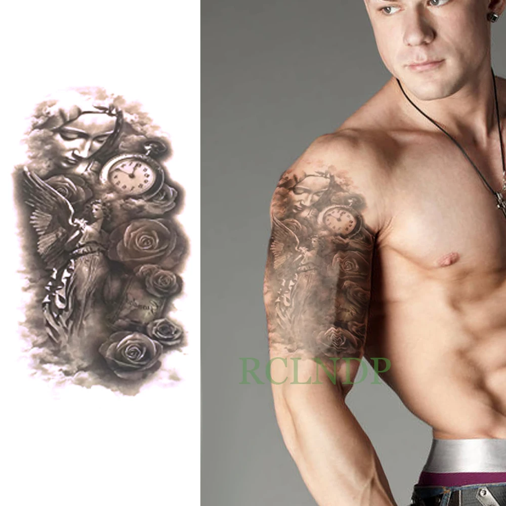 Водостойкая Временная тату наклейка Орел Ультрамен поддельные флэш задняя нога