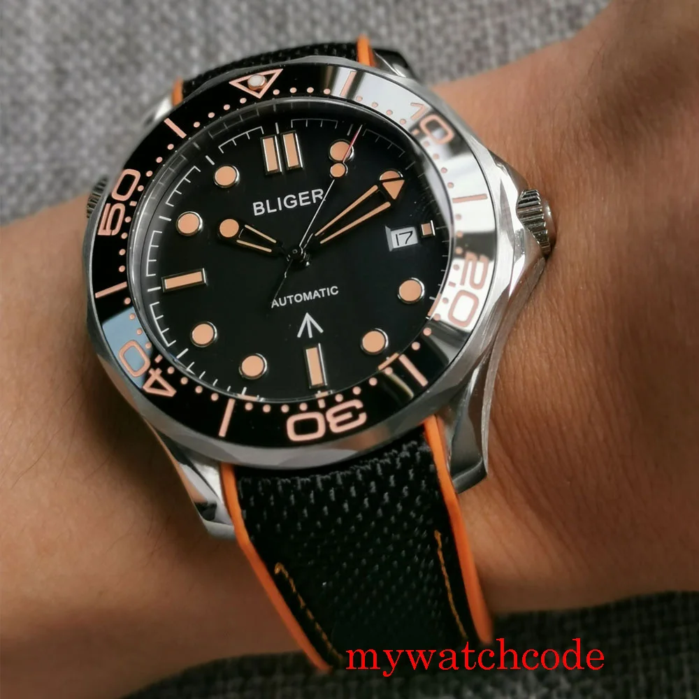 41 мм BLIGER 21 Jewels MIYOTA 8215 NH35 автоматические мужские часы с сапфировым кристаллом