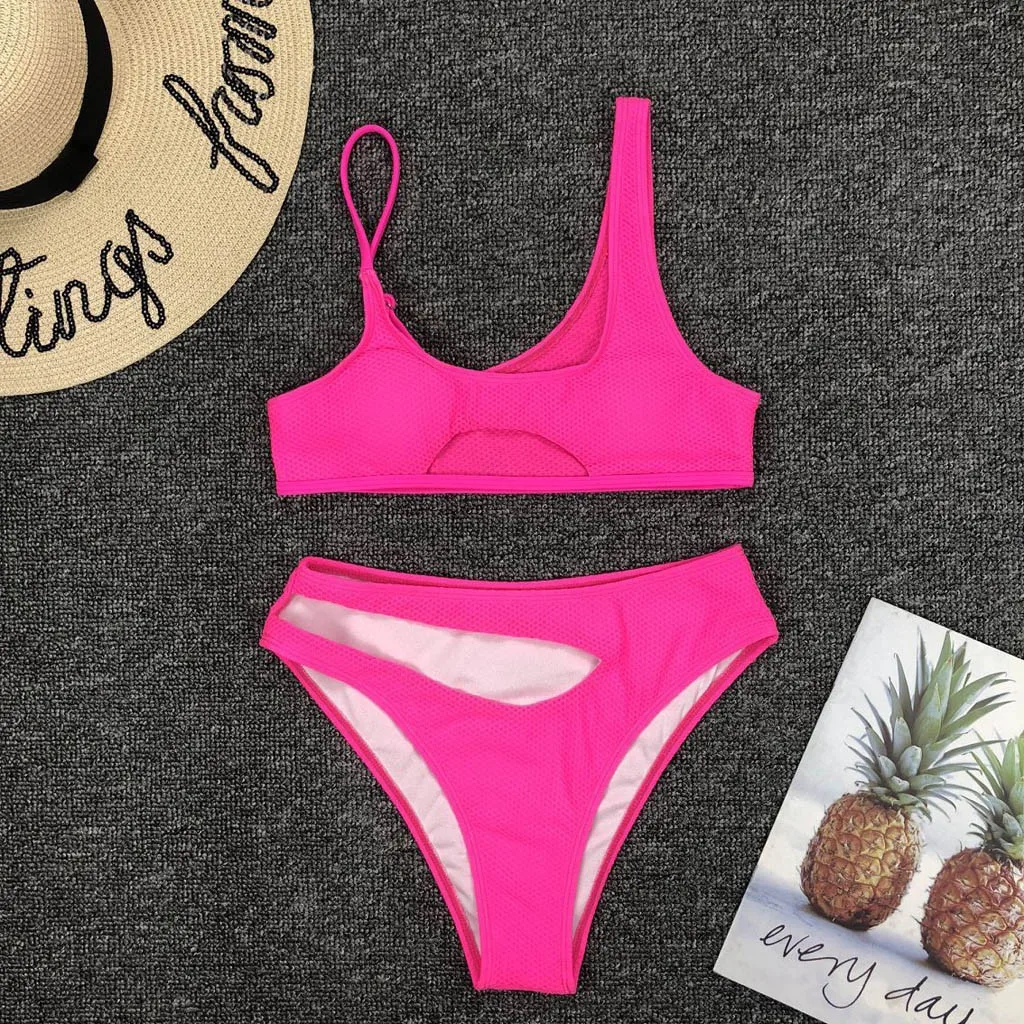 Женский купальник-бикини Kancoold комплект из двух предметов пляжный костюм с пуш-ап