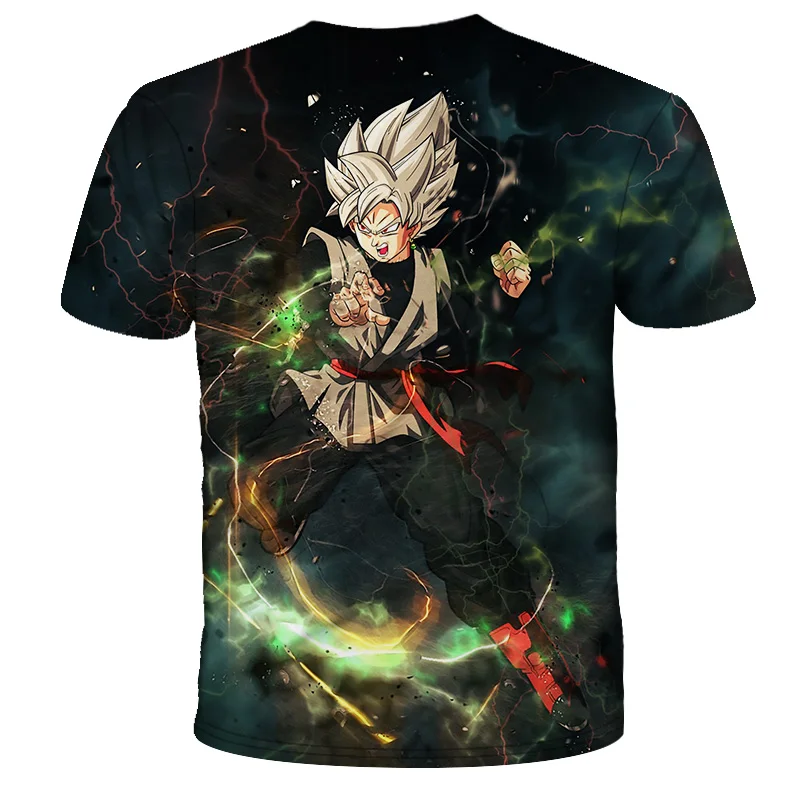 Новейшая модная футболка Goku с 3D принтом и короткими рукавами Повседневная в