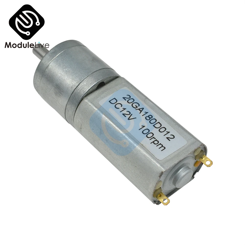20GA180 DC 12 В 15 30 60 100 150 200 300 400 500 об/мин микро скорость редуктор мотор с металлической