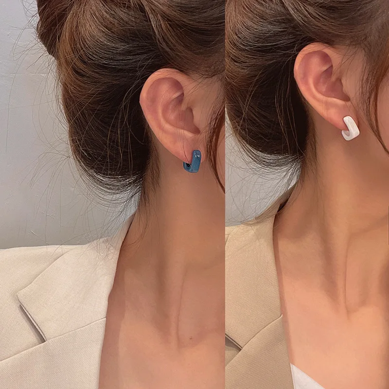 Минималистичные милые асимметричные серьги-гвоздики для женщин простые яркие