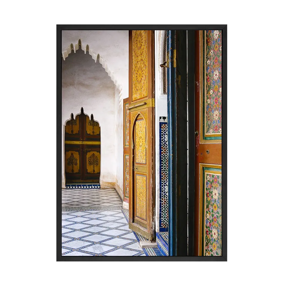 Morocco Bahia Дворцовая черно-белая Настенная картина холст плакаты на скандинавскую тему и принты Настенная картина с пейзажем для гостиной деко - Цвет: Picture 1
