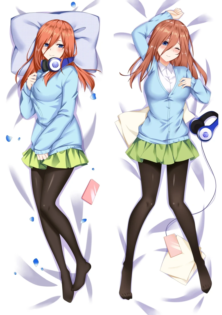 

Anime The Quintessential Quintuplets Dakimakura Pillow Case 3D Printed Bedding Pillow Case Nakano Miku Hugging Body Pillow Cover