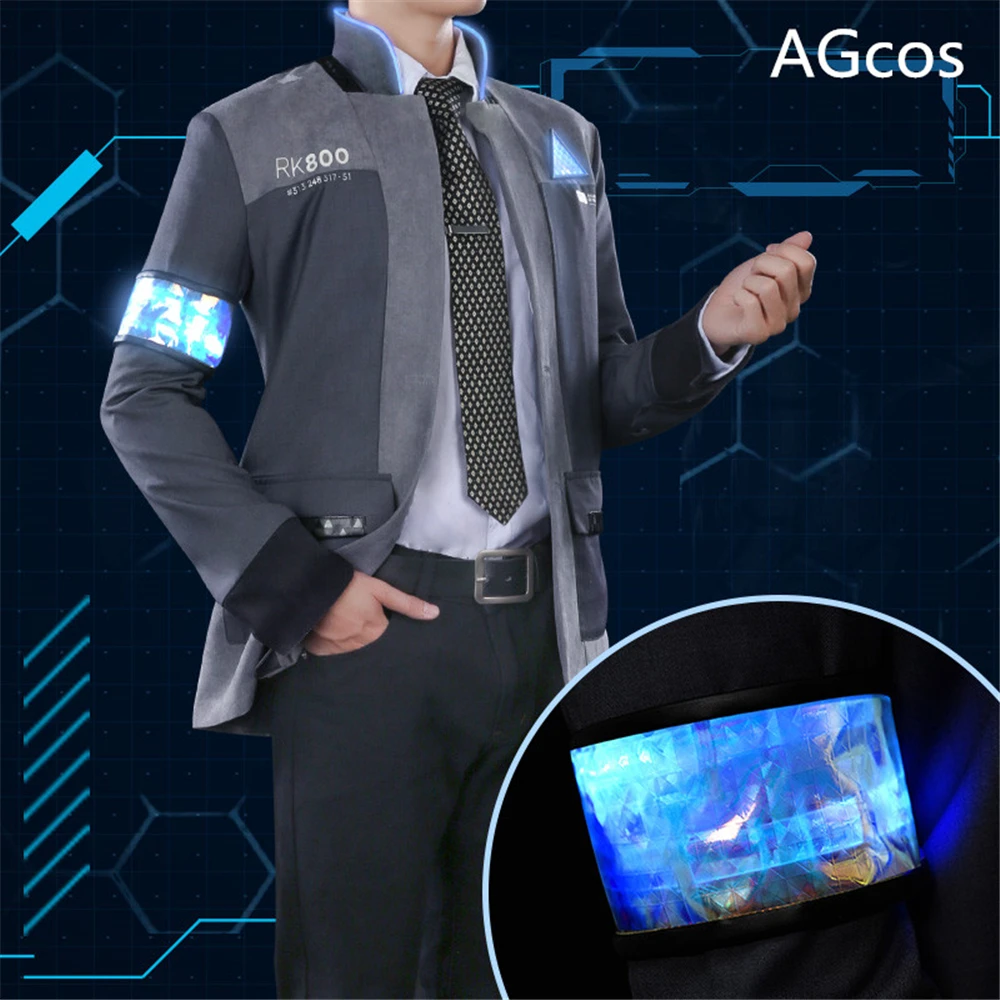 AGCOS Детройт: стать человеком аниме Коннор RK800 косплей костюм униформы ПОЛНЫЙ