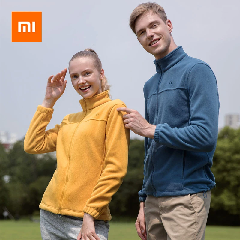 Мужская и Женская флисовая куртка Xiaomi упрочняющая тепло 3D резка Антистатическая