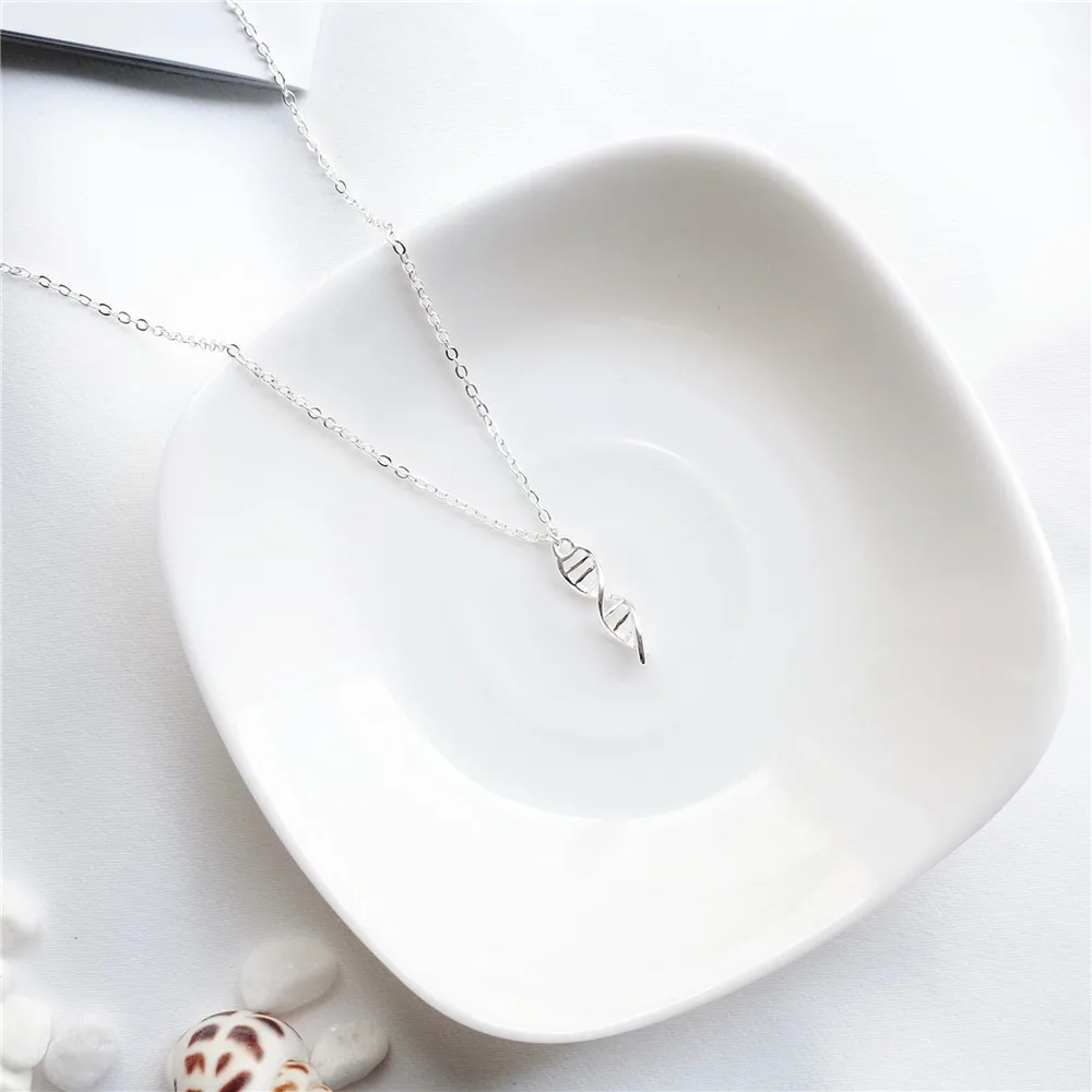 Flyleaf 925 пробы серебро двойная спиральная структура ожерелья и кулоны для женщин