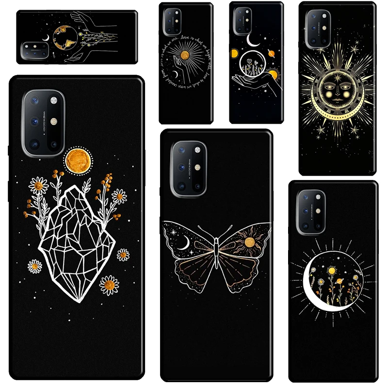 

Sun Flowers Cat Snake Moon For Realme 8 7 6 Pro Q3 C21 C15 C3 GT Neo Phone Case For OnePlus 9 Pro 8 Pro 7T 8T 9R Nord