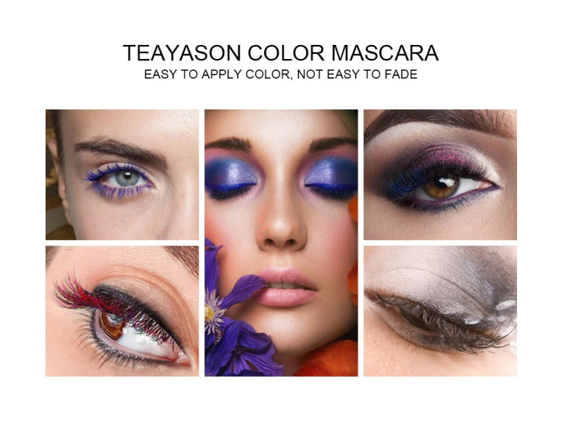 

Тушь для макияжа глаз, натуральная тушь для ресниц, водостойкая, стойкая, удлиняющая и толстая, TSLM1