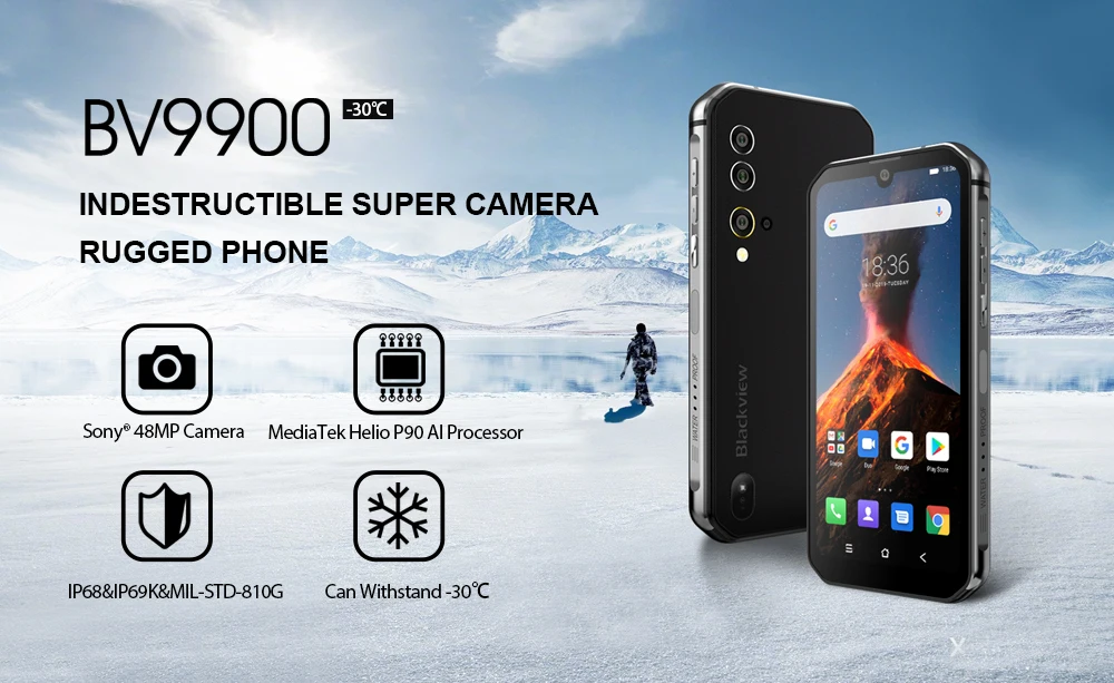 Blackview BV9900 смартфон с восьмиядерным процессором Helio P90 ОЗУ 8 Гб ПЗУ 256 ГБ Android 9 0 48 МП |