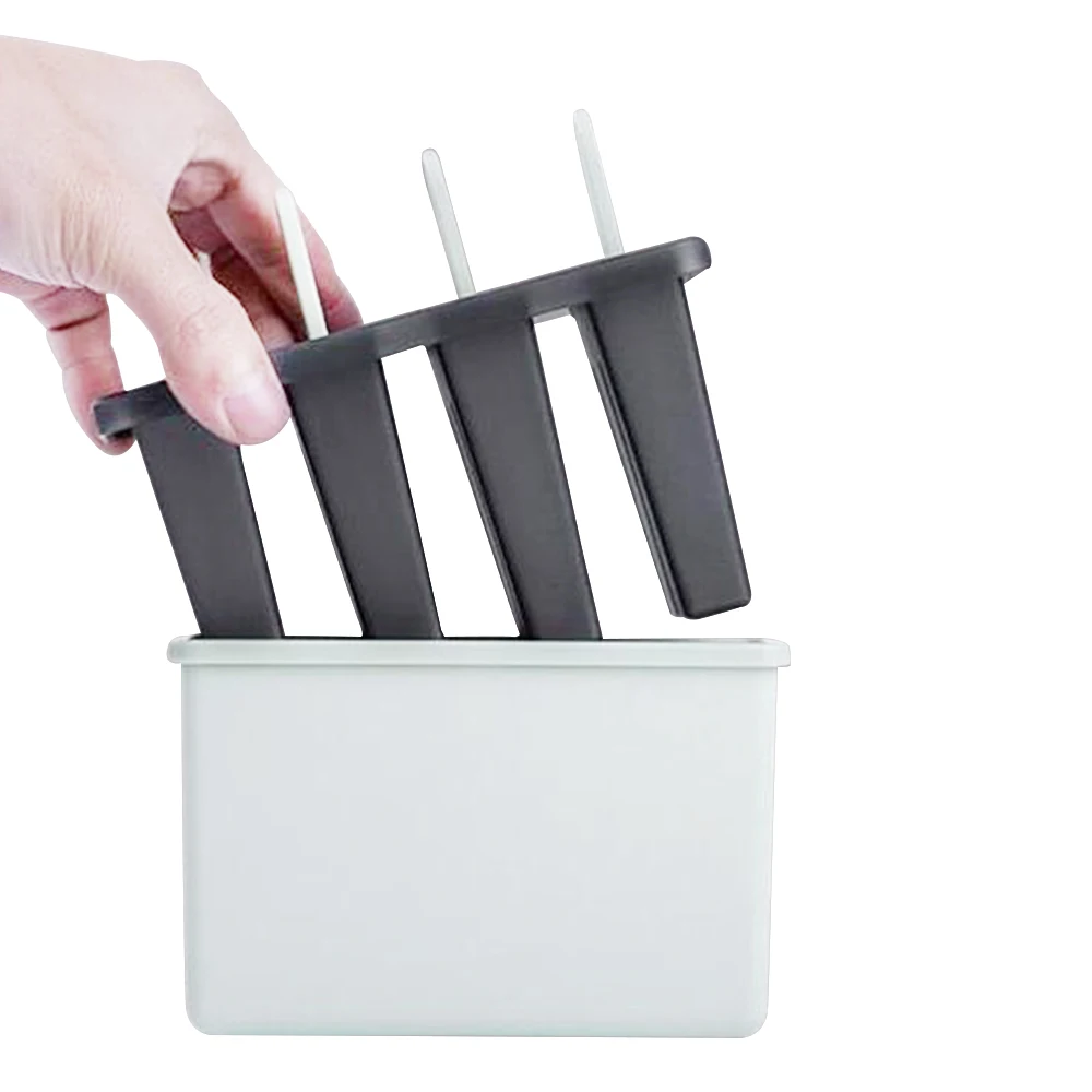 Силиконовая форма для мороженого с четырьмя ячейками случайный цвет 4