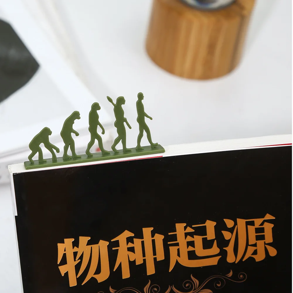 

Evolution of Human Bookmark 3D Silicone Reading Bookmarks Book Holder Gift for Children Page Clip for More Fun Reading D