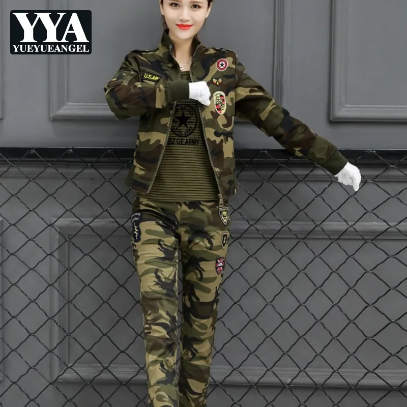 Женский военный комплект из 3 предметов облегающий Камуфляжный тренировочный