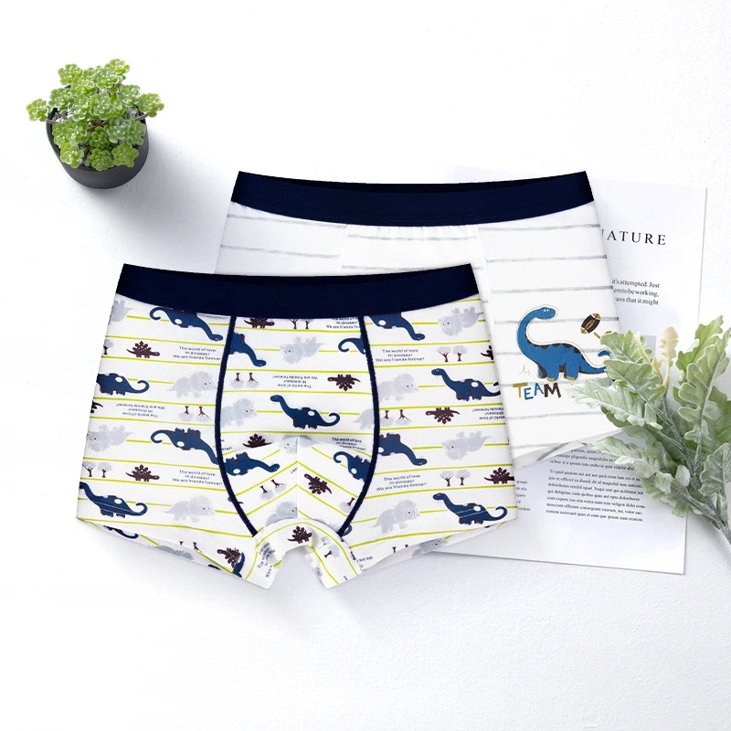 Хлопковые трусы для мальчиков нижнее белье с мультяшным рисунком боксеры