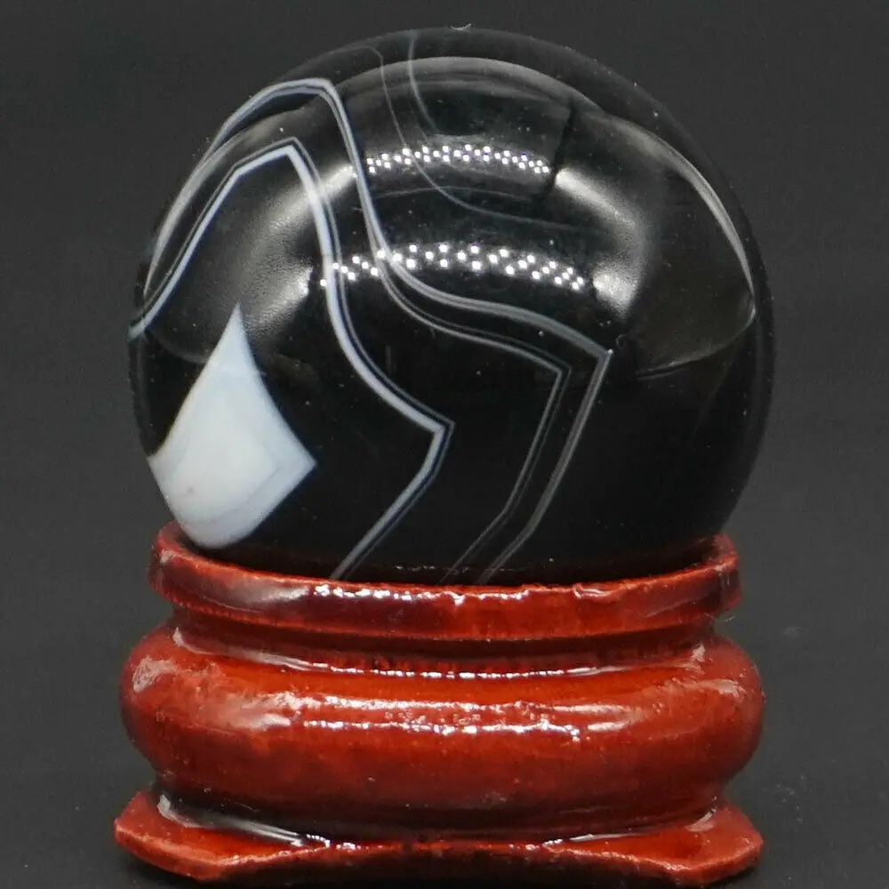 Шар из натурального агата и природного сглаза минеральный Магнитный Массажный