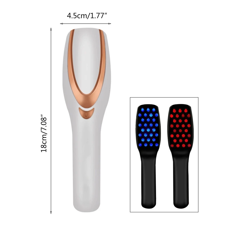 

USB RechargeableElectric Hair Scalp Massager Brush for Hair Growth 3-in-1 Head Massager Stimulator Comb for Women Men Head Care