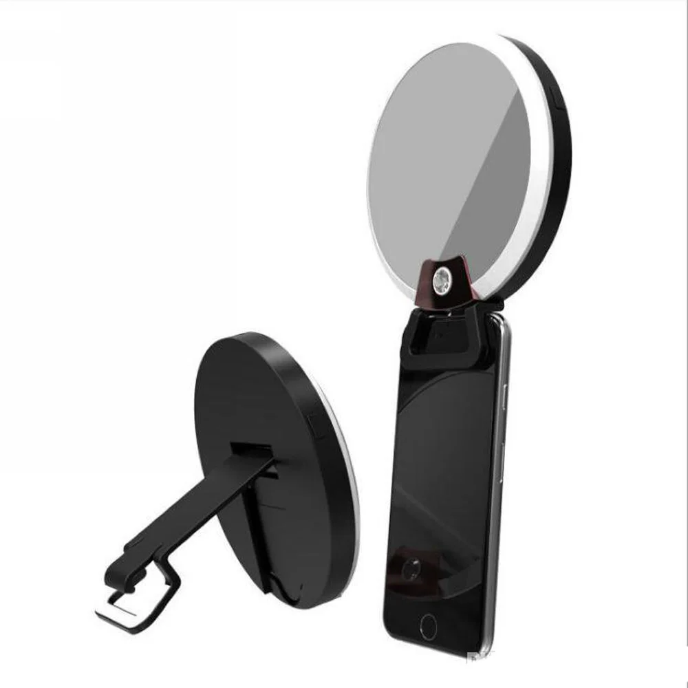 

DHL Multi-function LED Compact Espejo Para Maquillarse 4 Levels Warm and White Light Cosmetic Mirror Led Spiegel Met Licht