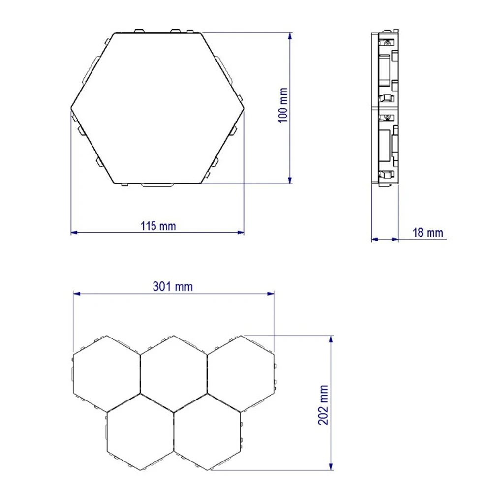 12 В постоянного тока сенсорный светодиодный настенный светильник Квантовая