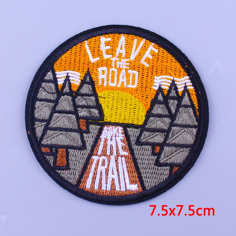 Adventure Mountain Explorer Patches On Clothes Van Gogh Embroidered For Clothing Iron Stripes DIY | Дом и сад