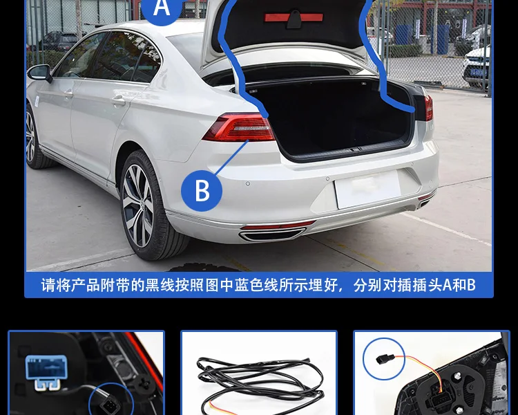 Автомобильные задние фары для VW Passat B8 Eur Verson задние фонари светодиодный DRL ходовые фары, противотуманные фары ангельские глаза задняя парковка