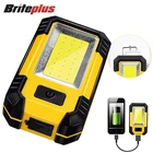 Мощный светодиодный фонарь для кемпинга, уличный рабочий светильник с магнитом и зарядкой через USB, осмотр, Cob аварийсветильник фонарь