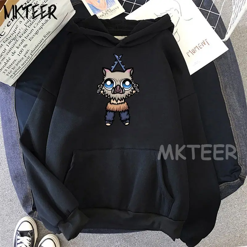 

Demon Slayer Kimetsu No Yaiba Fun and Cute Anime Hooded Sweatshirt Pocket Long Sleeve Fashion Sweatshirt Plus Size Clothes