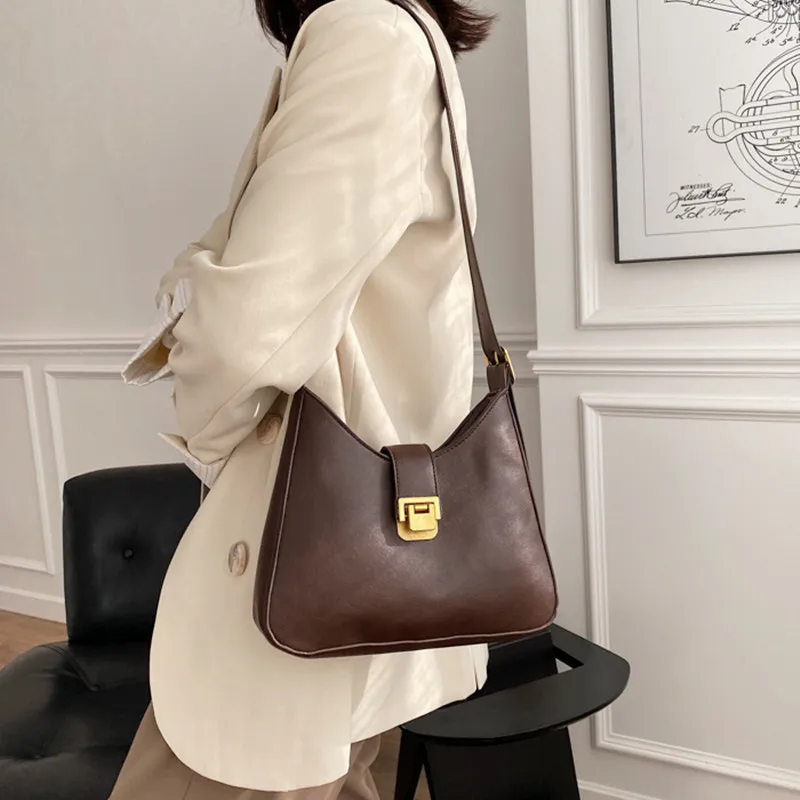 

Women's luxury one-shoulder shoulder shoulder and armpit bag woman 2020 fashion online celebrity retro hand-held Bucket Bag