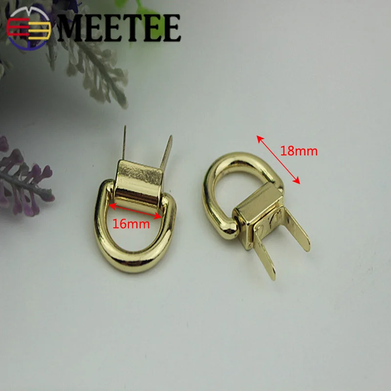 Meetee 4/10pcs 16/20MM Bag Gold O Dring Hang Hooks Clasp Buckle Luggage Chain Hardware Accessories DIY Sewing Decor Crafts AP606 | Дом и сад